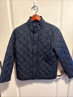 J. Crew Boys Quilted Puffer Jacket in Navy